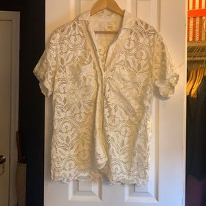 Anthropologie eyelet shirt